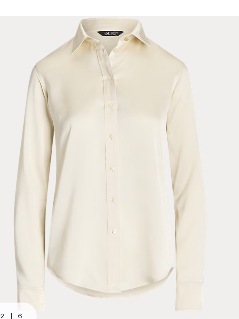 LAUREN RALPH LAUREN CLASSIC FIT SATIN CHARMEUSE SHIRT
MEDIUM - Picture 4 of 8